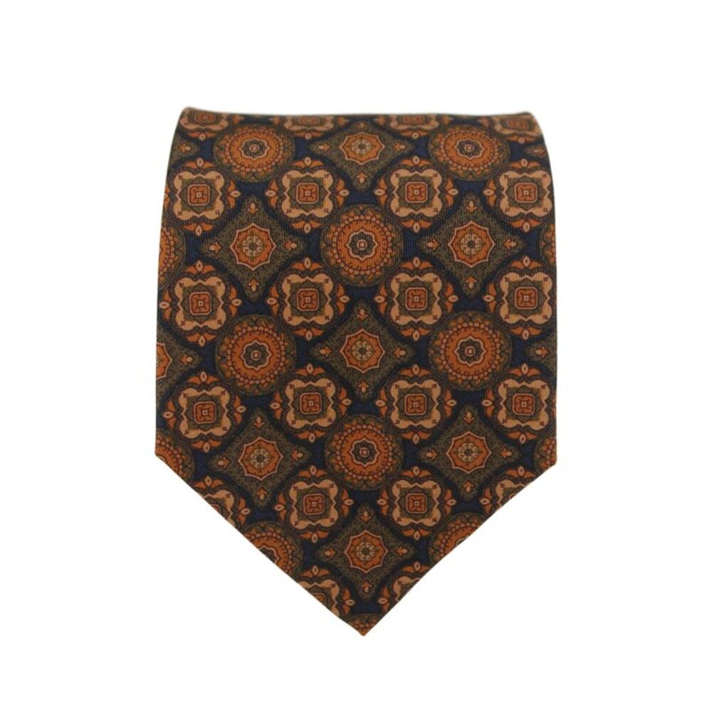 Nickerson Mens Abstract Print Classic Tie Orange